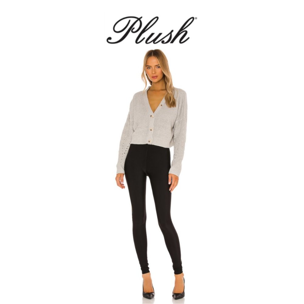 Plush Matte Fleece-Lined Legging Black